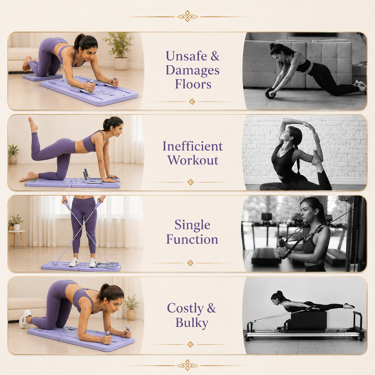 CoreSculpt™ Foldable Pilates Platform With Timer