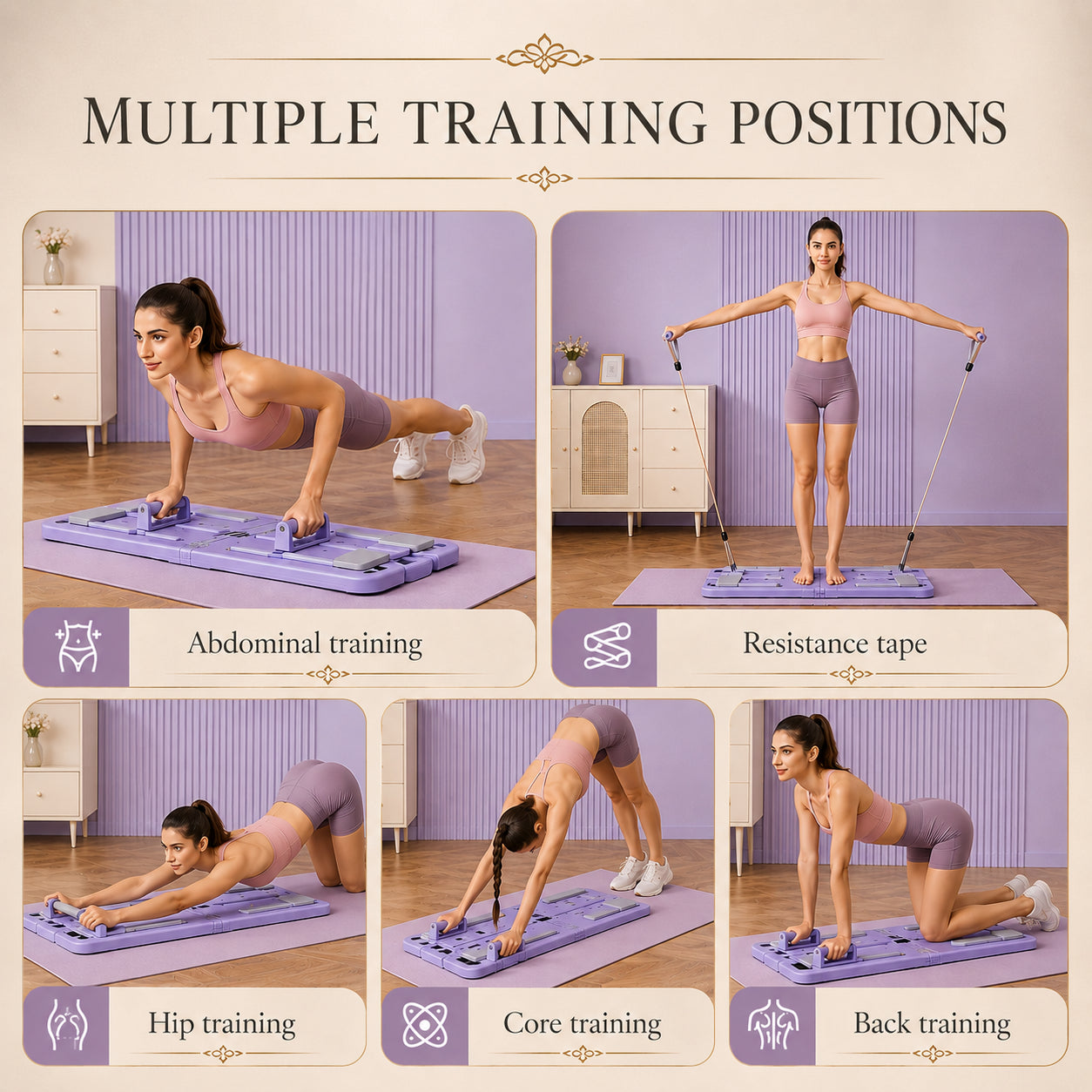 CoreSculpt™ Foldable Pilates Platform With Timer