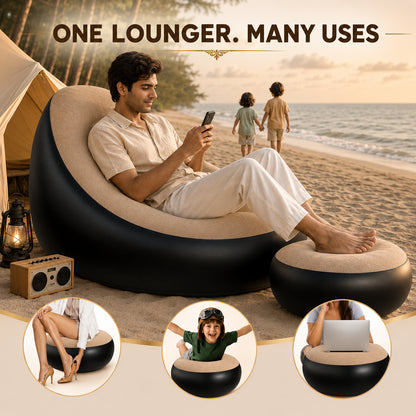 CloudRest™ Inflatable Lounger Sofa with Foot Rest