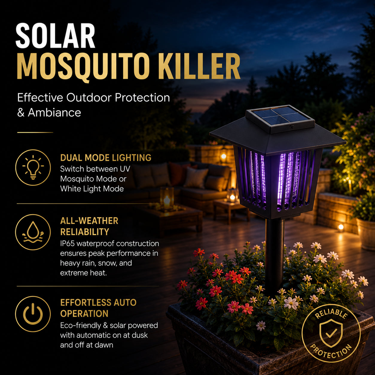 SolarShield™ Solar Mosquito Killer Lamp