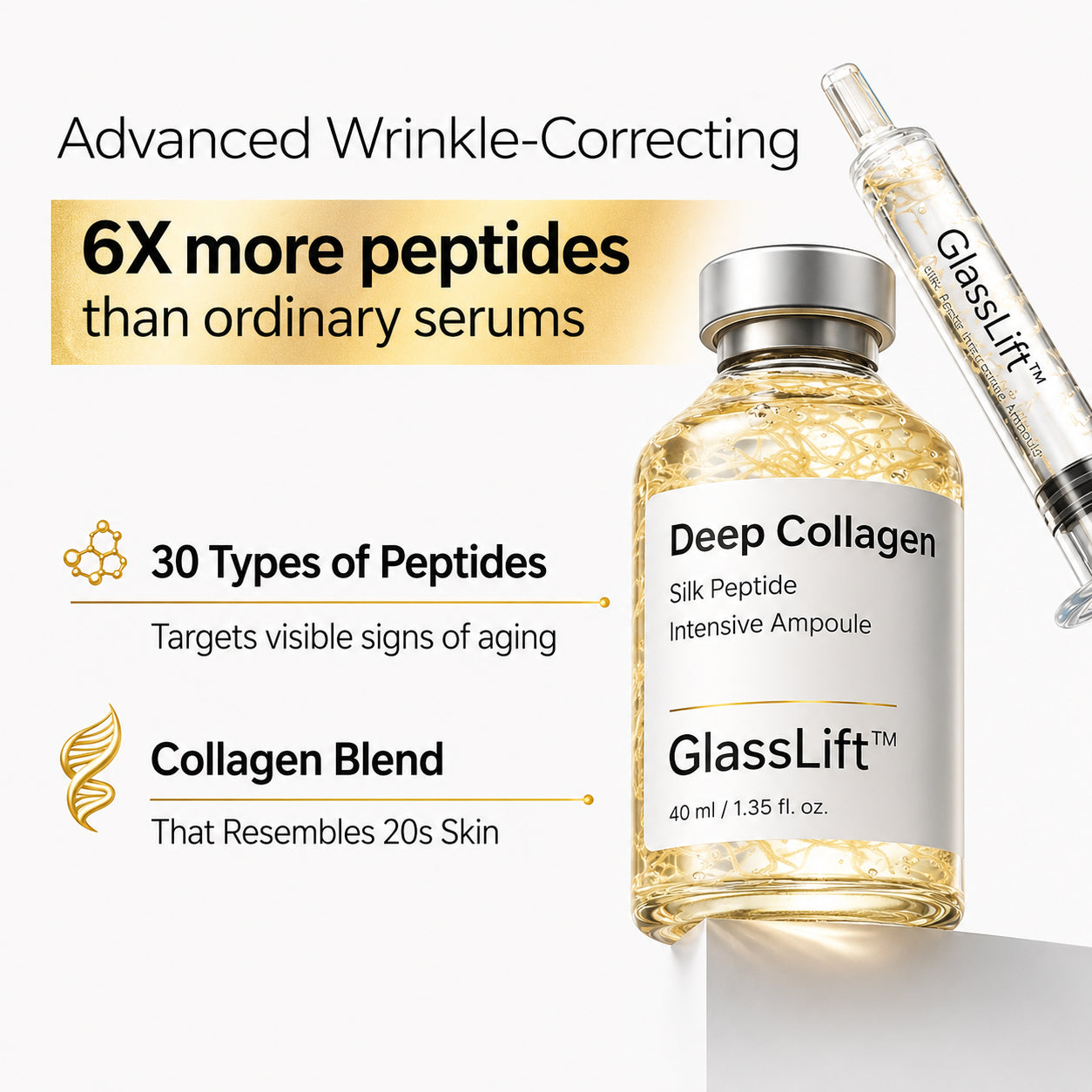 GlassLift™ Deep Collagen Silk Peptide Ampoule