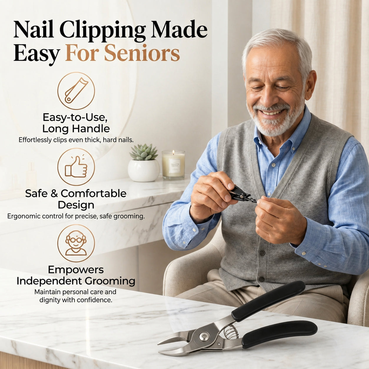 NailEase™ Precision Toenail Clipper