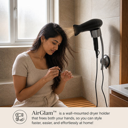 AirGlam™ Hands-Free Hair Dryer Holder