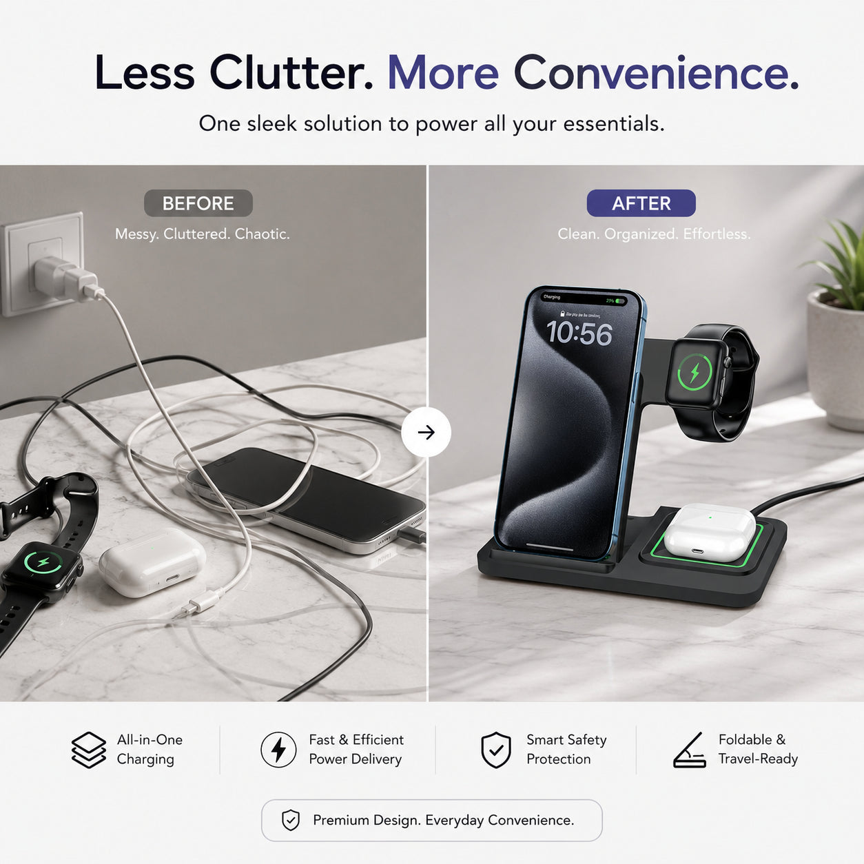 PowerNest™ 3-in-1 Wireless Charger