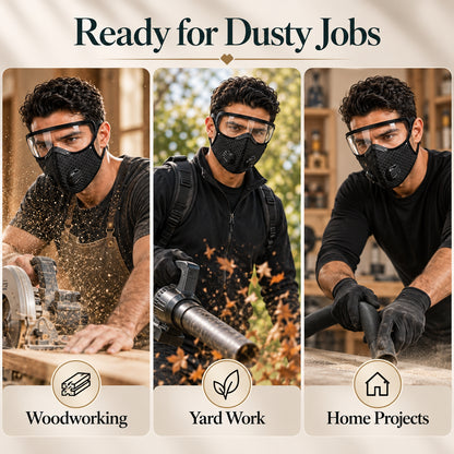 AirGuard™ Dust Mask with Anti-Fog Eye Shield
