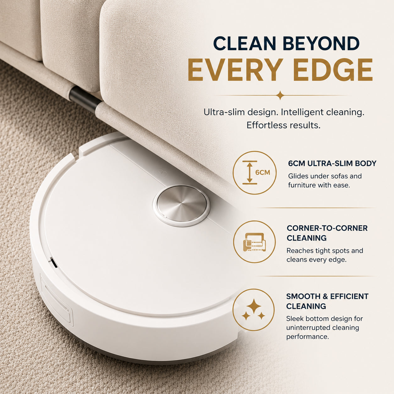 SwiftClean™ Mini Robot Vacuum